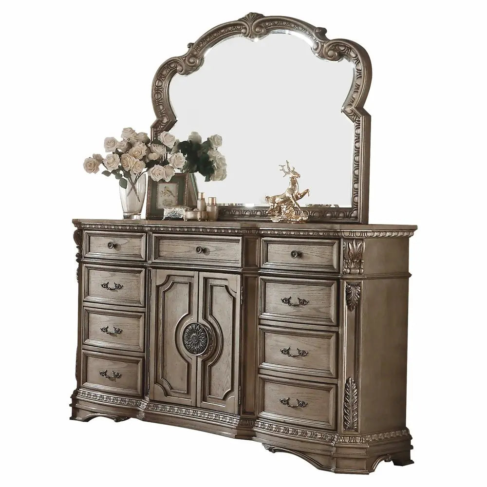 18" Brown Solid Wood Combo Dresser HomeRoots