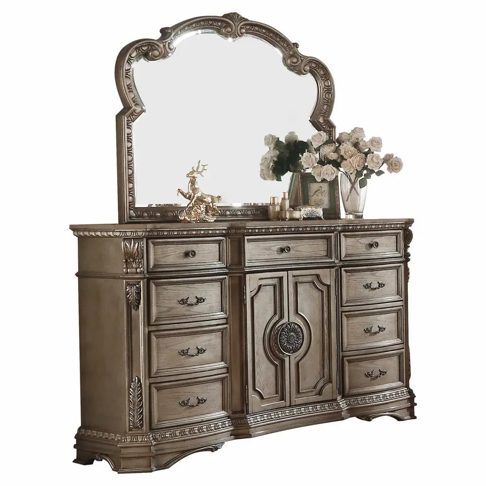18" Brown Solid Wood Combo Dresser HomeRoots