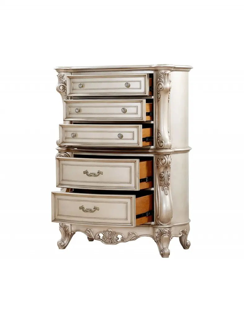 21" Beige Solid Wood Double Dresser HomeRoots