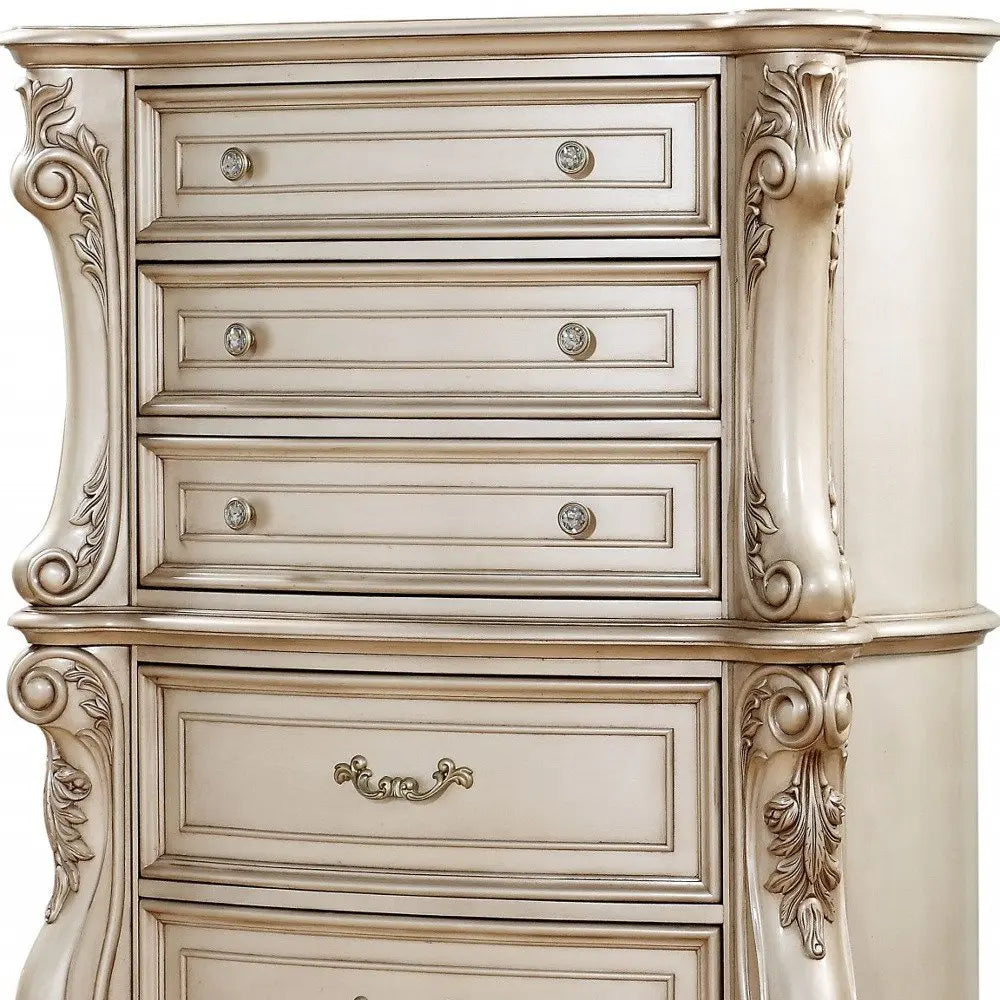 21" Beige Solid Wood Double Dresser HomeRoots