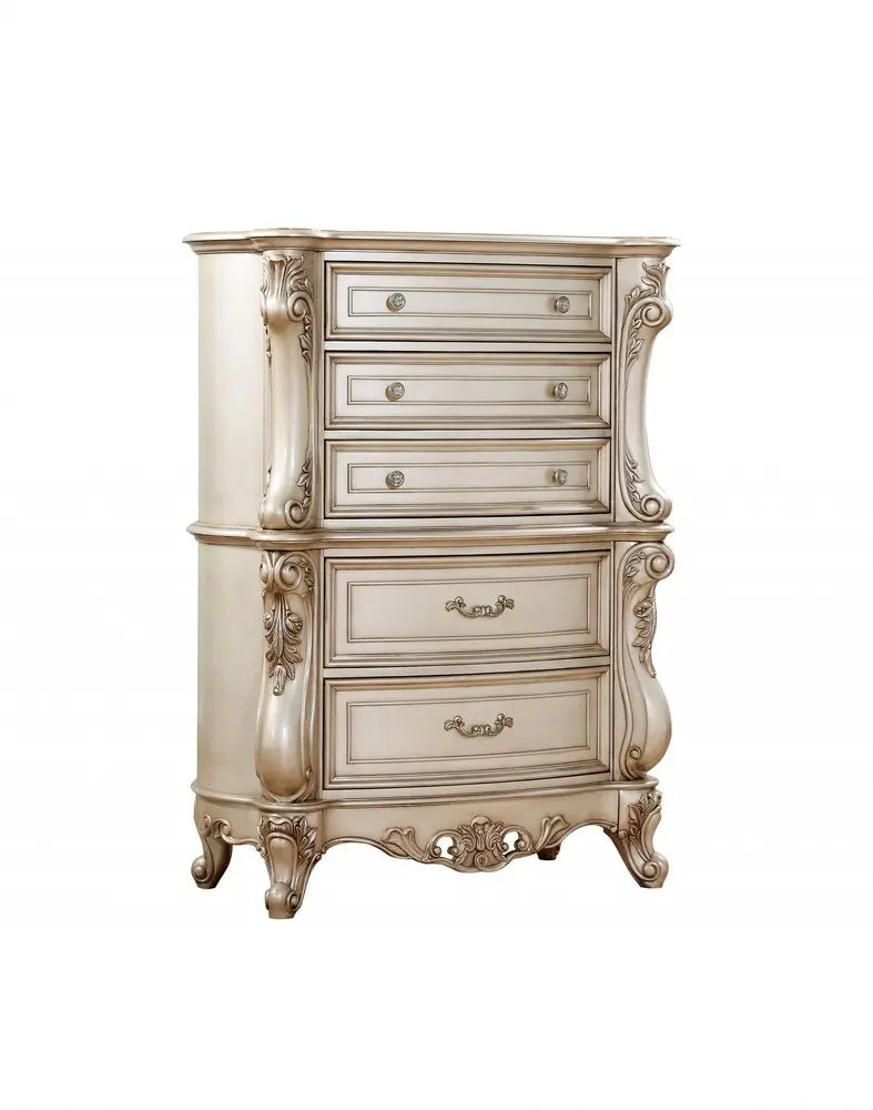 21" Beige Solid Wood Double Dresser HomeRoots