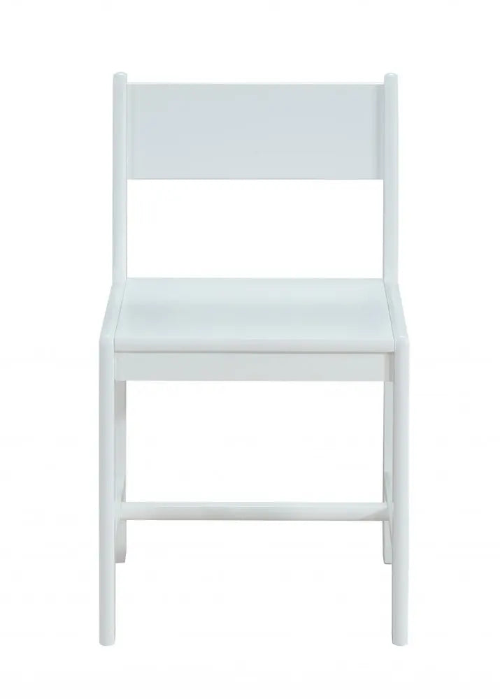 Classic White Wooden Stationary Chair HomeRoots