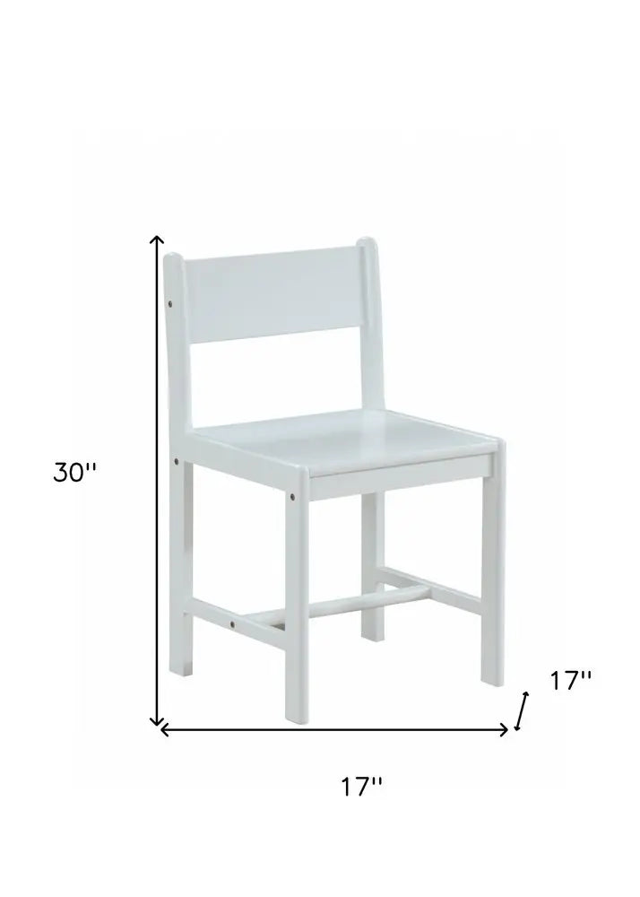 Classic White Wooden Stationary Chair HomeRoots