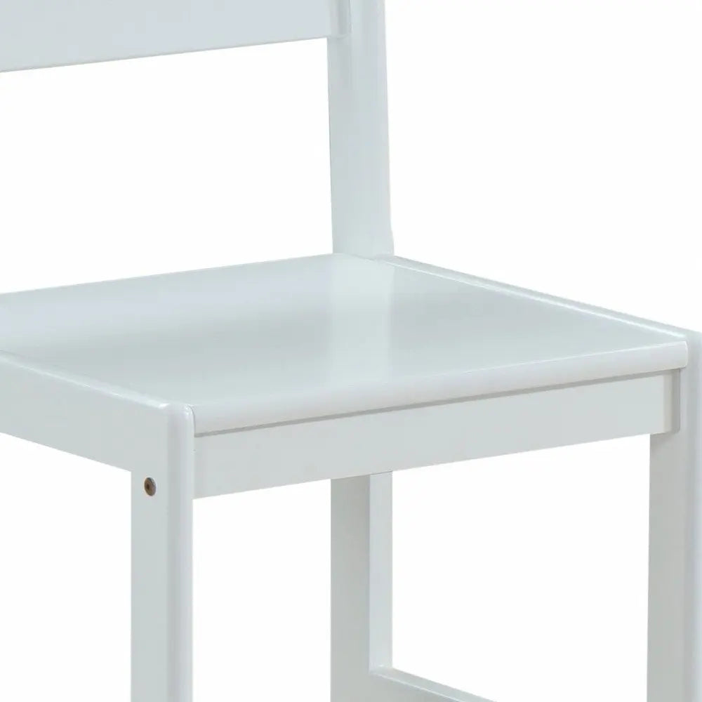 Classic White Wooden Stationary Chair HomeRoots