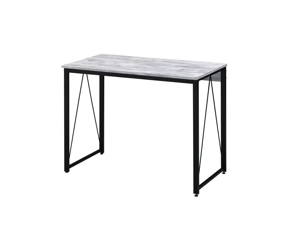 35" Antiqued White and Black Writing Desk - NOBLE HOME INTERIORS