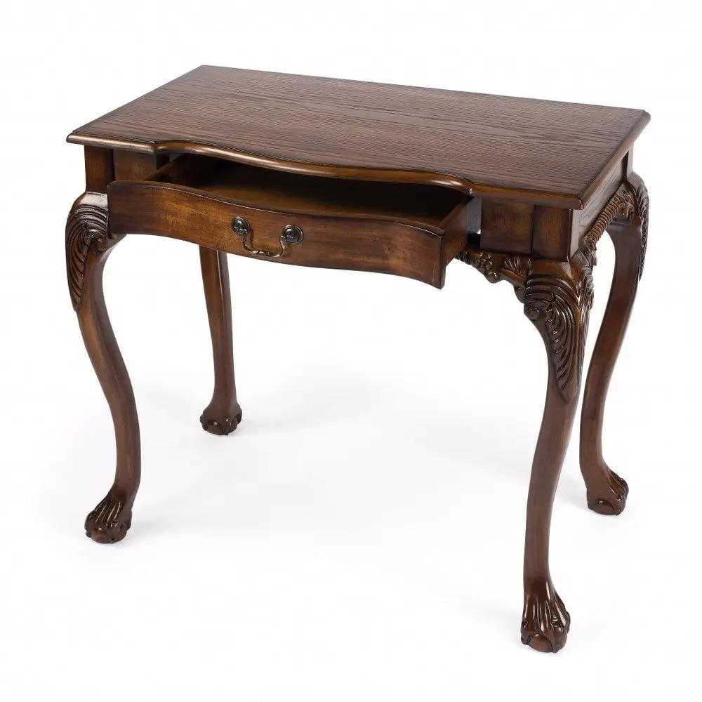 35" Brown Solid Wood Writing Desk - NOBLE HOME INTERIORS