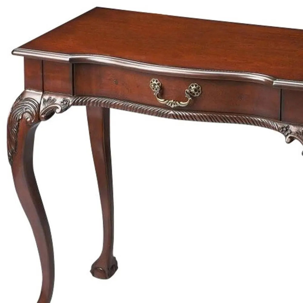 35" Dark Brown Writing Desk - NOBLE HOME INTERIORS