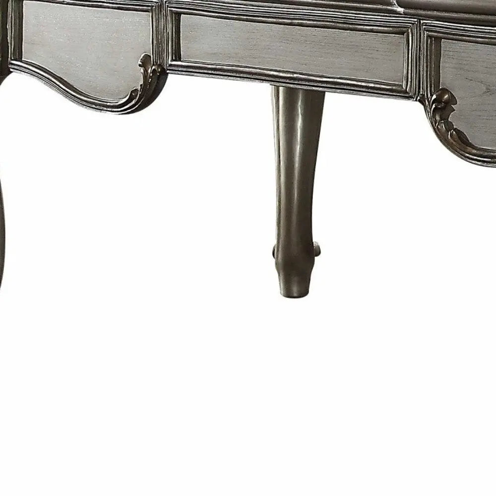 35" Silver Executive Desk - NOBLE HOME INTERIORS