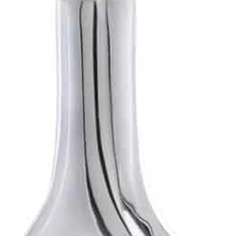 Set of Two Silver Aluminum Modern Hole Table Vases HomeRoots