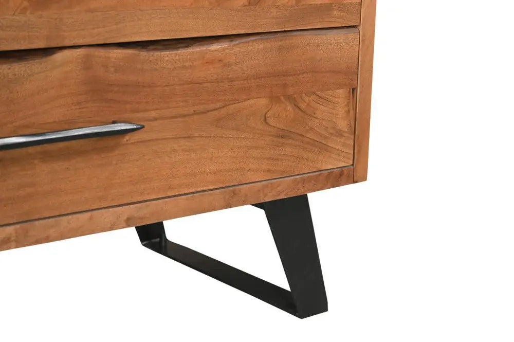 36" Natural Live Edge Solid Wood Five Drawer Dresser - NOBLE HOME INTERIORS