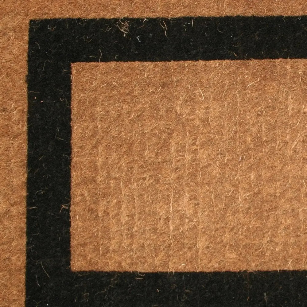 36" X 60" Brown and Black Coir Outdoor Door Mat - NOBLE HOME INTERIORS