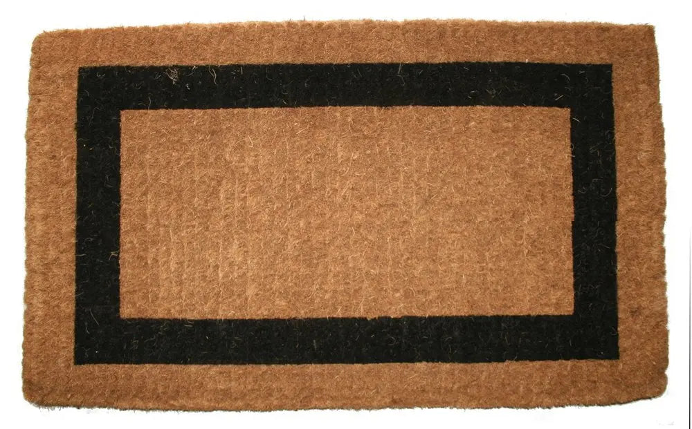 36" X 60" Brown and Black Coir Outdoor Door Mat - NOBLE HOME INTERIORS