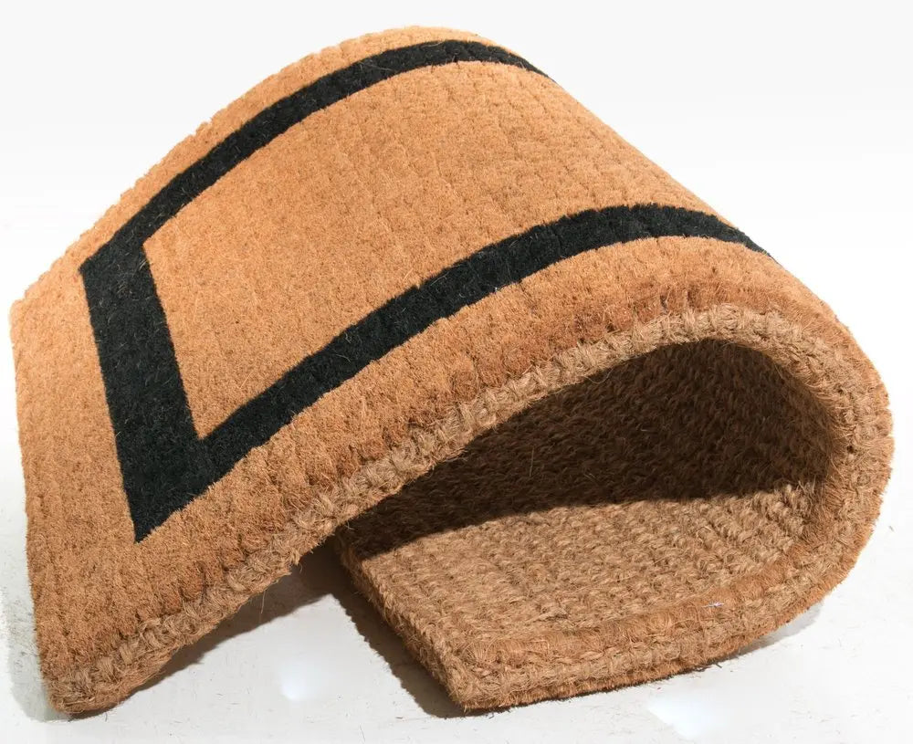 36" X 60" Brown and Black Coir Outdoor Door Mat - NOBLE HOME INTERIORS