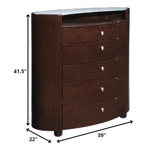 63" Brown Wood Six Drawer Dresser HomeRoots