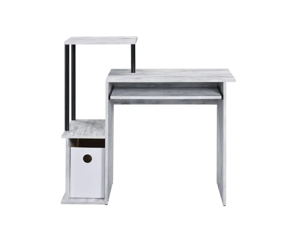 37" Antiqued White Computer Desk - NOBLE HOME INTERIORS