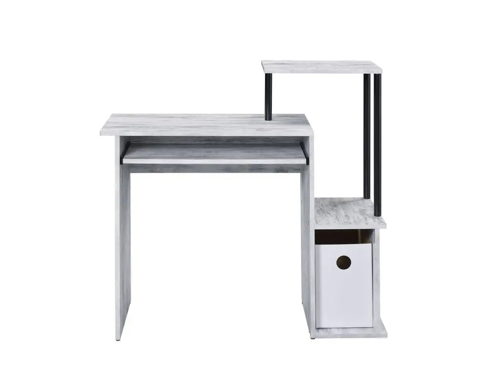 37" Antiqued White Computer Desk - NOBLE HOME INTERIORS