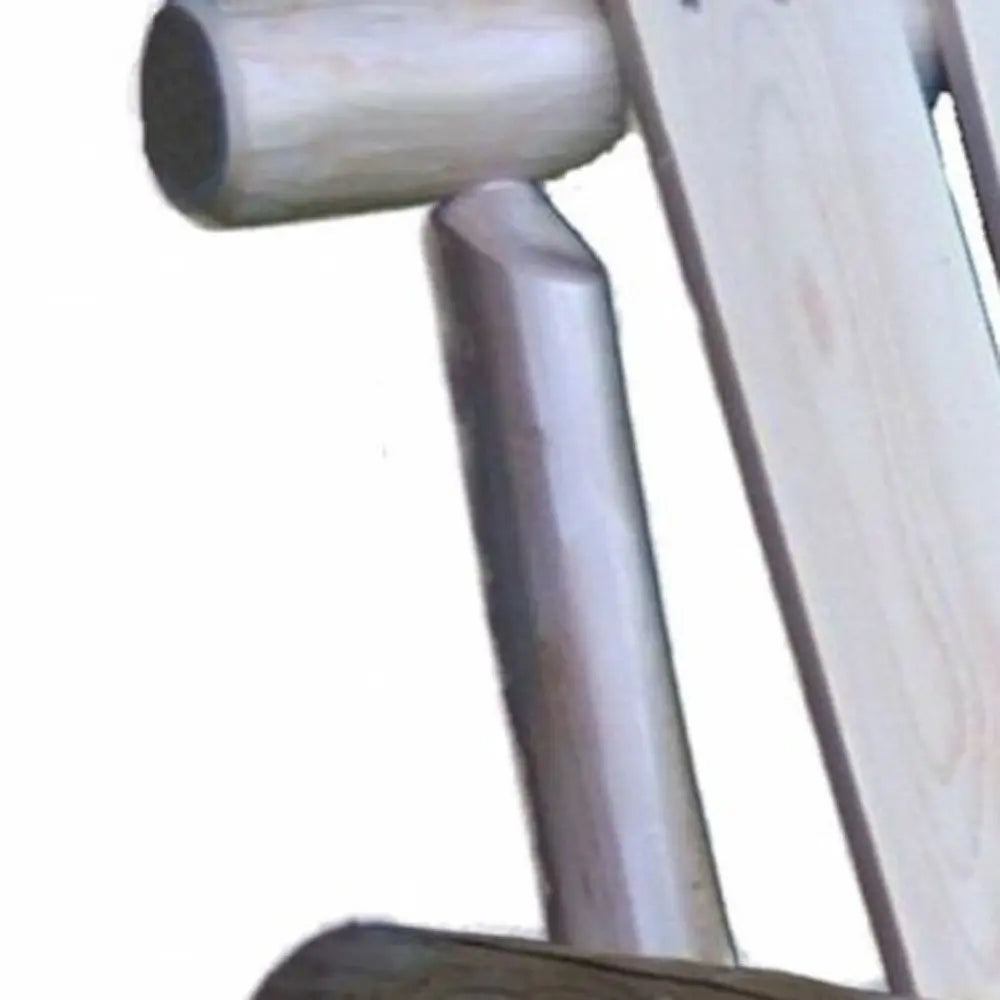 59" Natural Solid Wood Adirondack Chair HomeRoots
