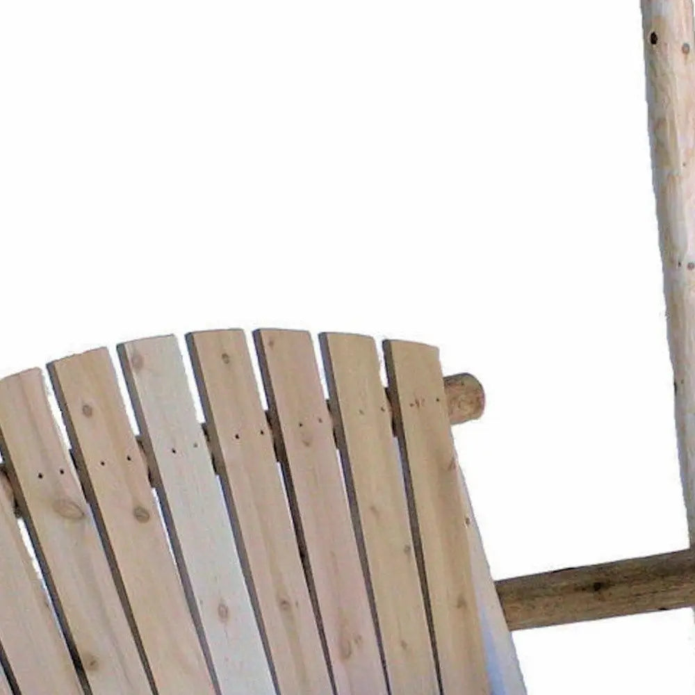 48" X 24" X 48"  Natural Wood Porch Swing HomeRoots