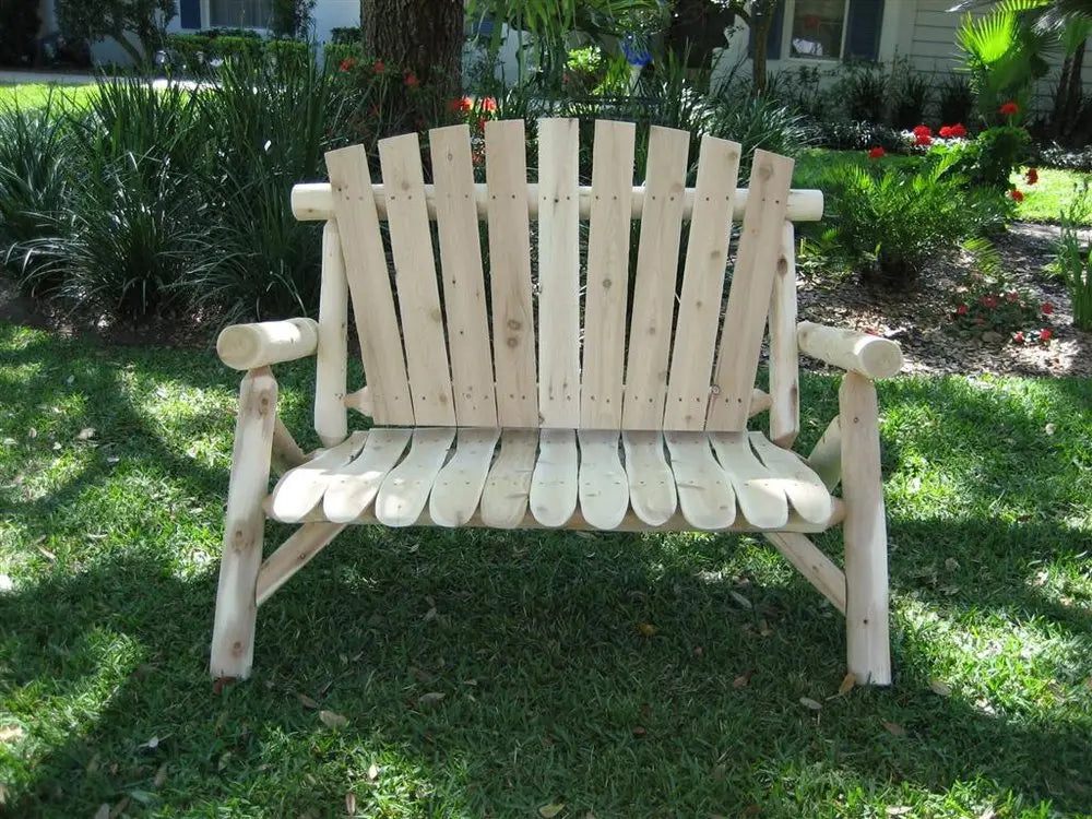 50" X 30" X 39"  Natural Wood Loveseat HomeRoots