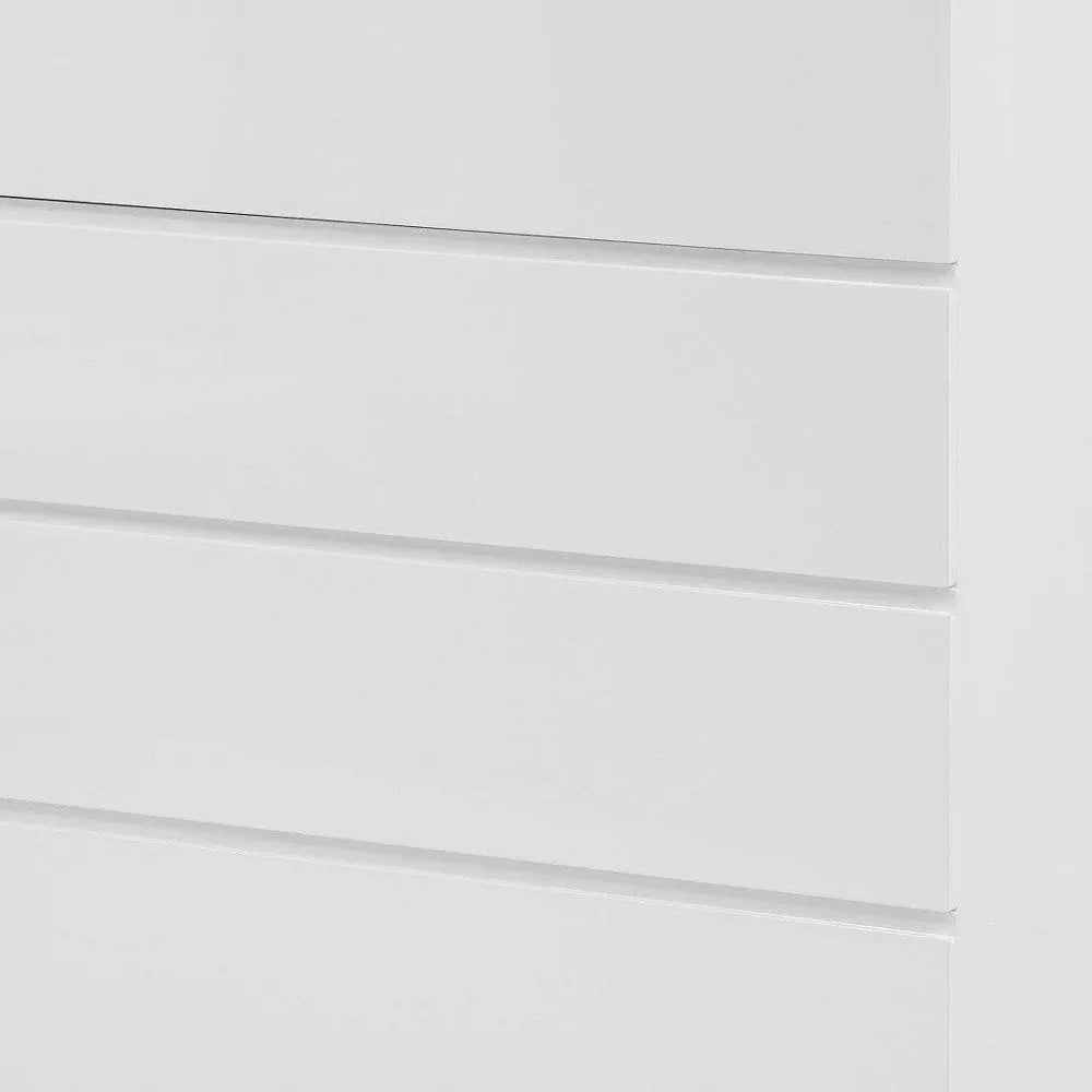 36" White Wood Five Drawer Dresser HomeRoots