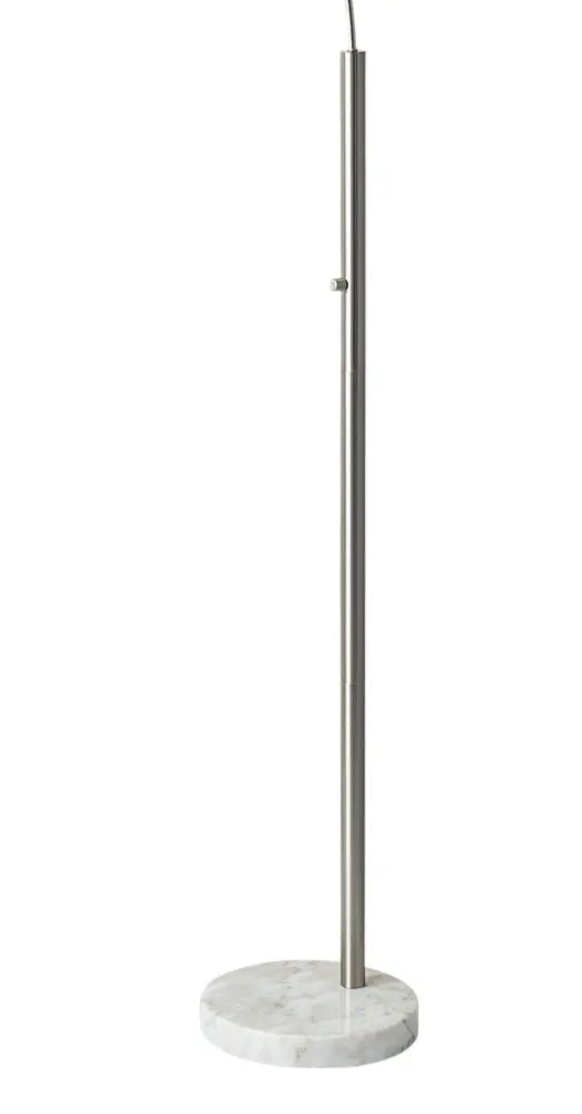 74" Silver Metal Arched Floor Lamp With Gray Linen Drum Shade HomeRoots