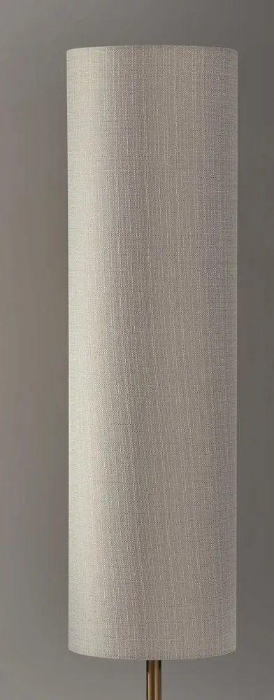 59" Brass Column With Beige Fabric Shade HomeRoots