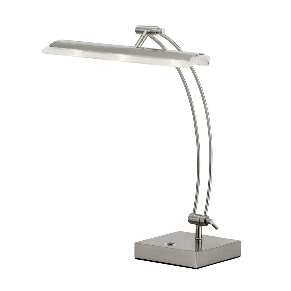 19" Silver Metal Bankers Lamp HomeRoots
