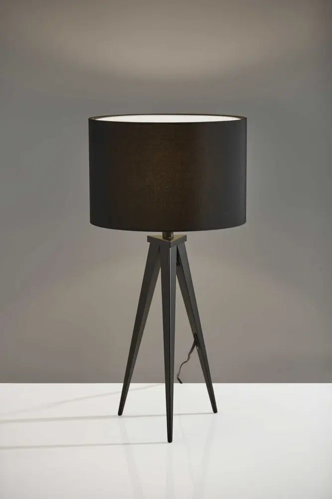Treble Black Metal Table Lamp HomeRoots