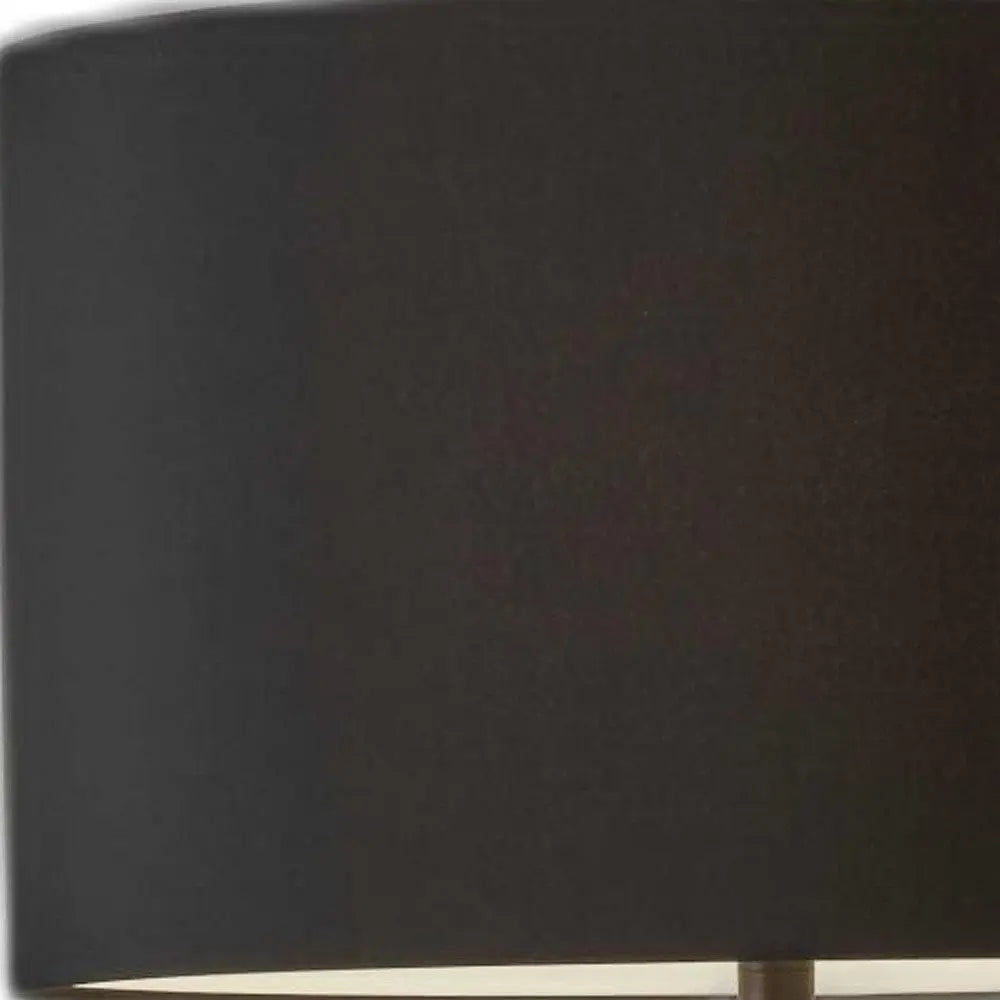 62" Black Tripod Floor Lamp With Black Fabric Drum Shade HomeRoots