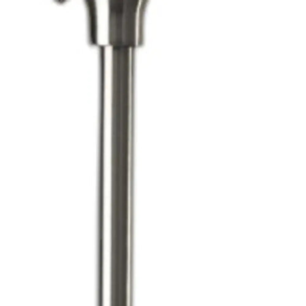 71" Silver Metal Torchiere Floor Lamp With White Bowl Shade HomeRoots