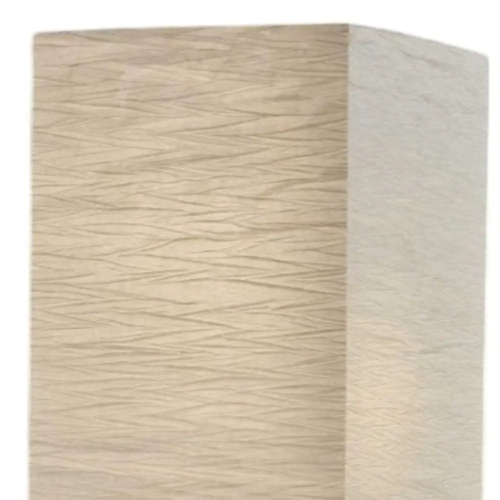 58" Natural Column Floor Lamp With Natural Paper Shade HomeRoots