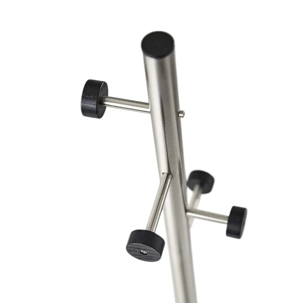 68" Brushed Steel Brushed Steel Coat Rack HomeRoots