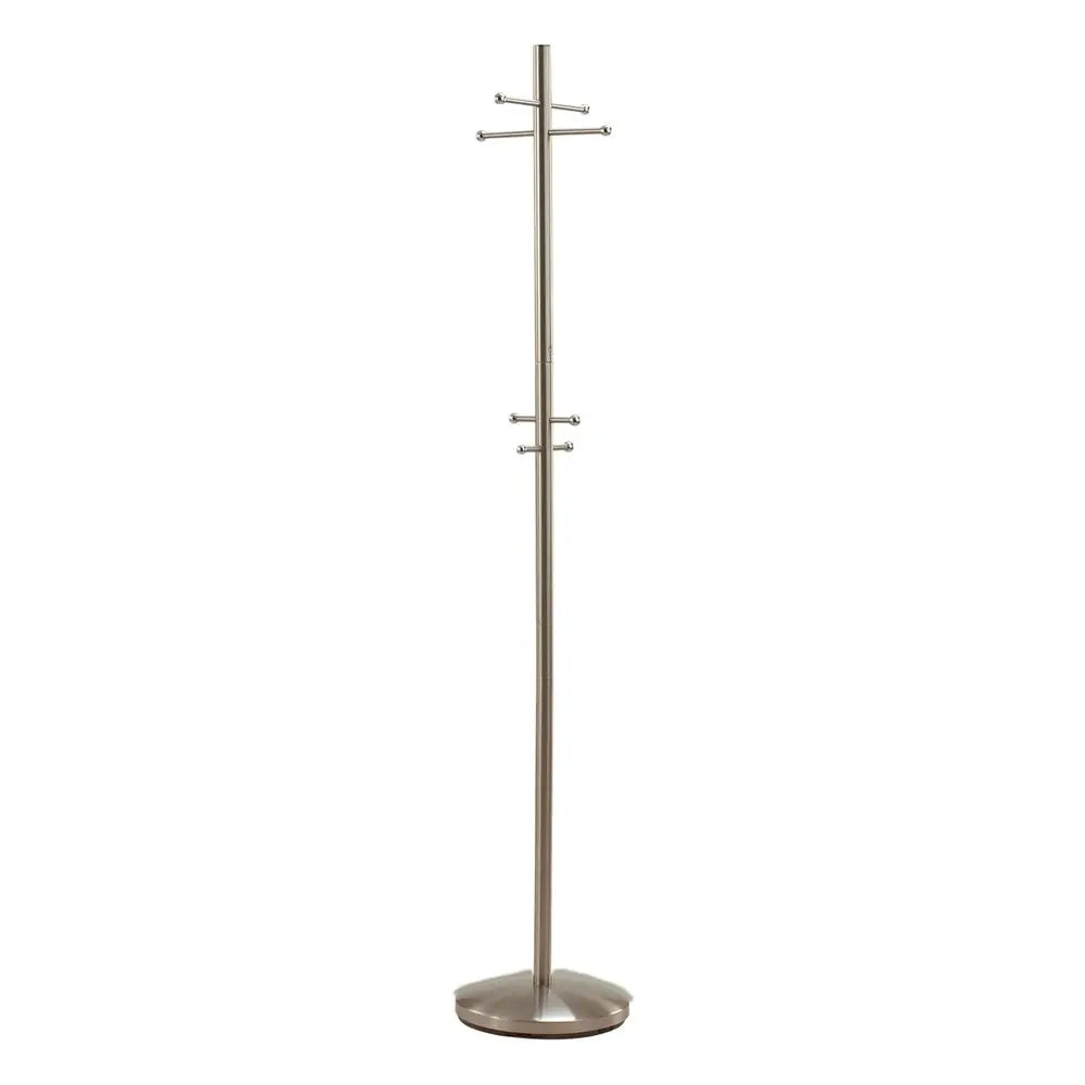 67" Brushed Steel Coat Rack HomeRoots