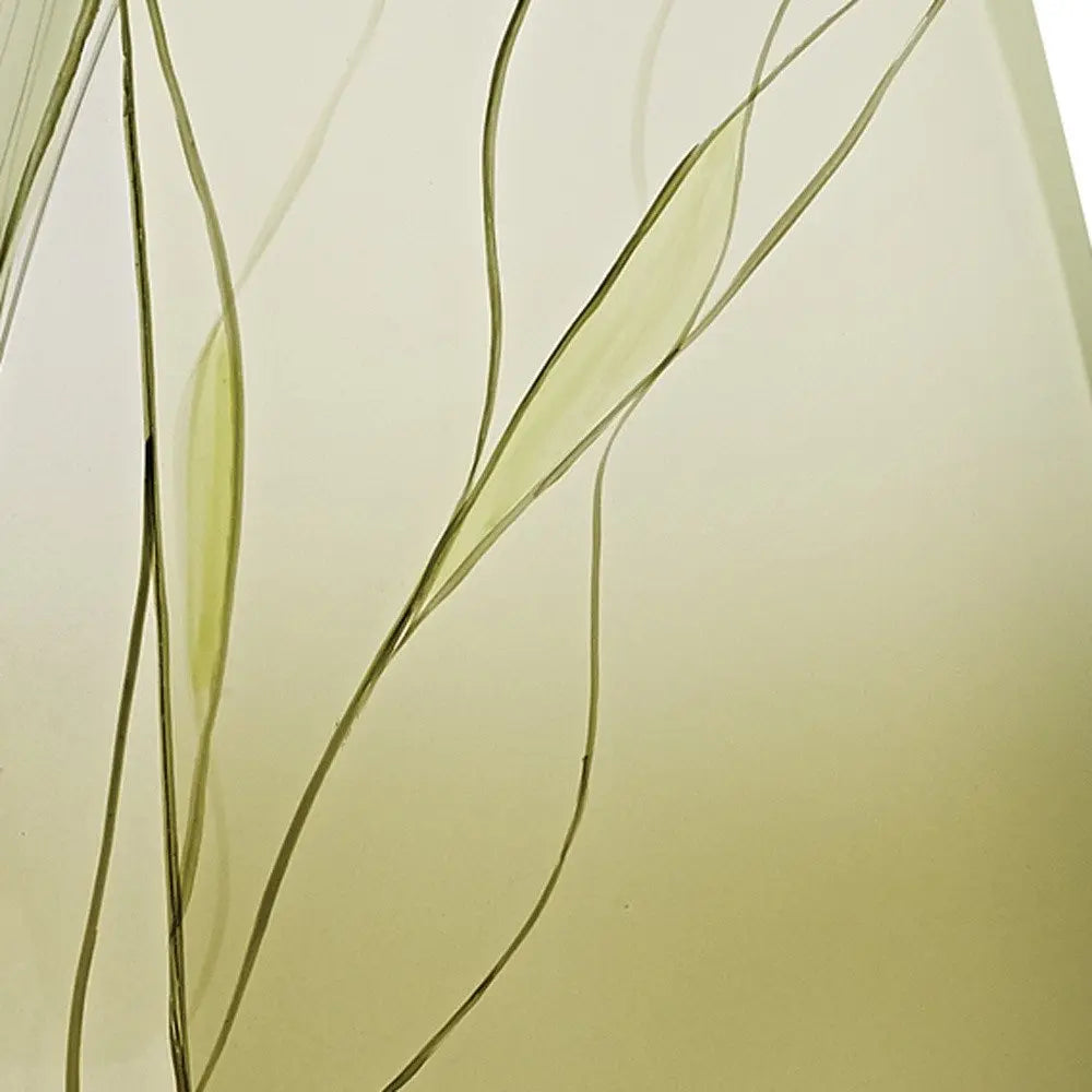 12" Green Abstract Lead Free Crystal Table Vase HomeRoots