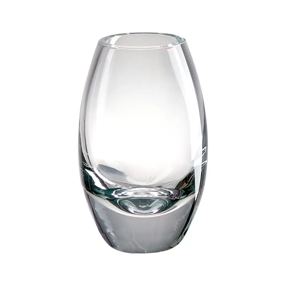 9" Clear Oval Lead Free Crystal Table Vase HomeRoots