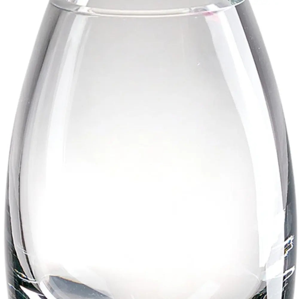 9" Clear Oval Lead Free Crystal Table Vase HomeRoots