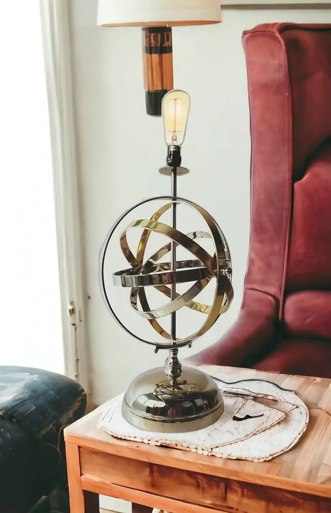 17" Bronze Metal Standard Table Lamp HomeRoots