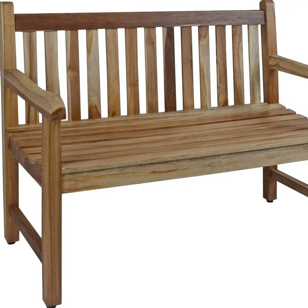 26" Natural Teak Solid Wood Garden Bench HomeRoots