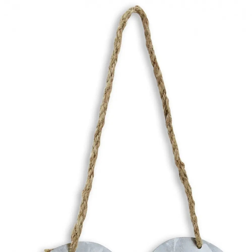 10" Gray Galvanized Metal Heart Shaped Welcome Wall Decor HomeRoots