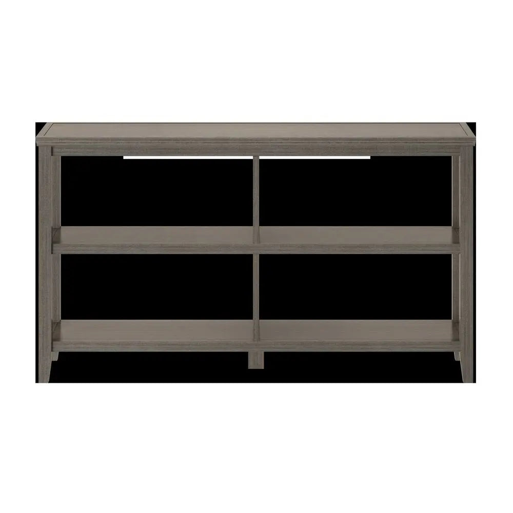 Gray Solid and Manufactured Wood and Solid Wood Double Bookcase HomeRoots