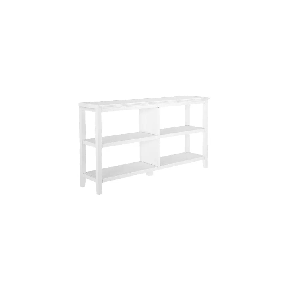 30" White Wood Two Shelf Bookcase HomeRoots