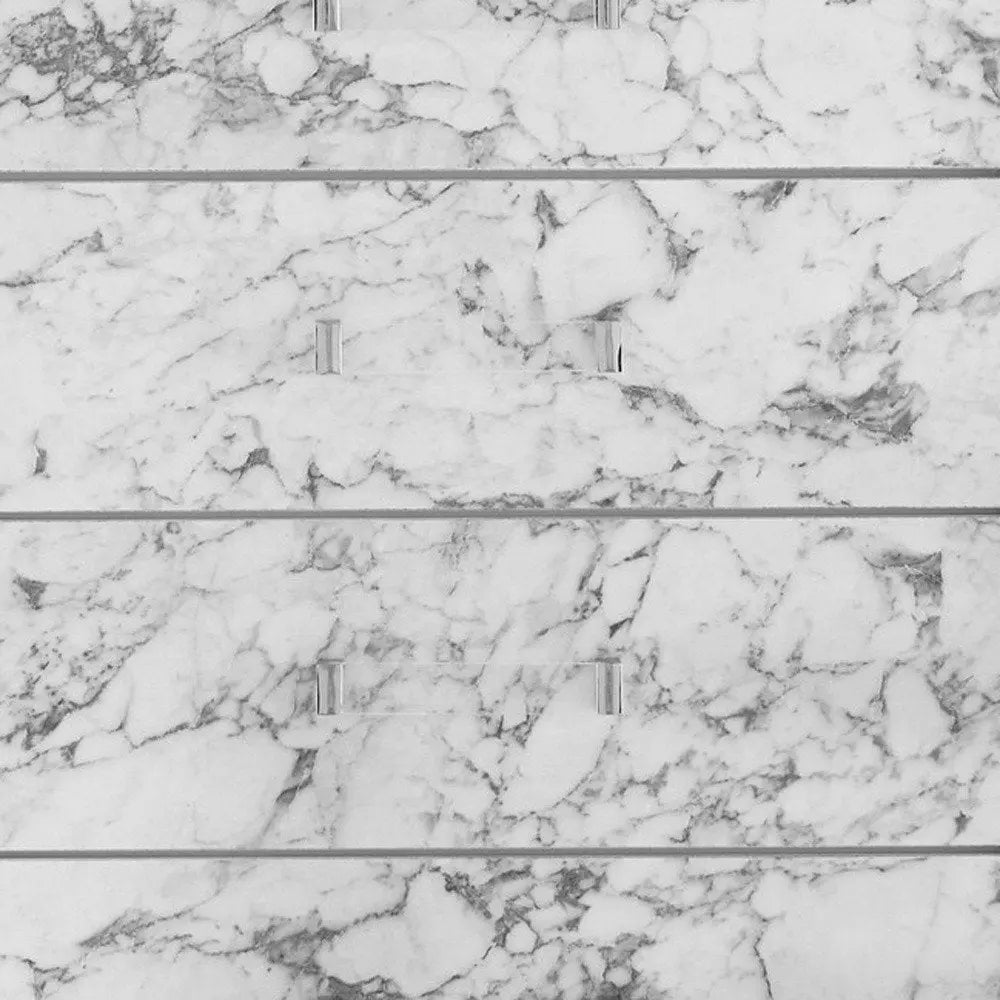 Modern White Chest With 5 Faux Marble Detailed Front Drawer. HomeRoots