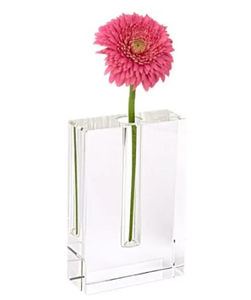 6" Clear Square Crystal Glass Table Vase HomeRoots