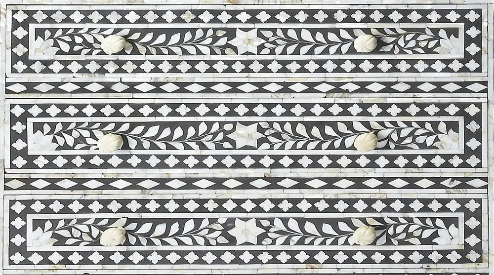 36" Black Manufactured Wood Three Drawer Chest HomeRoots