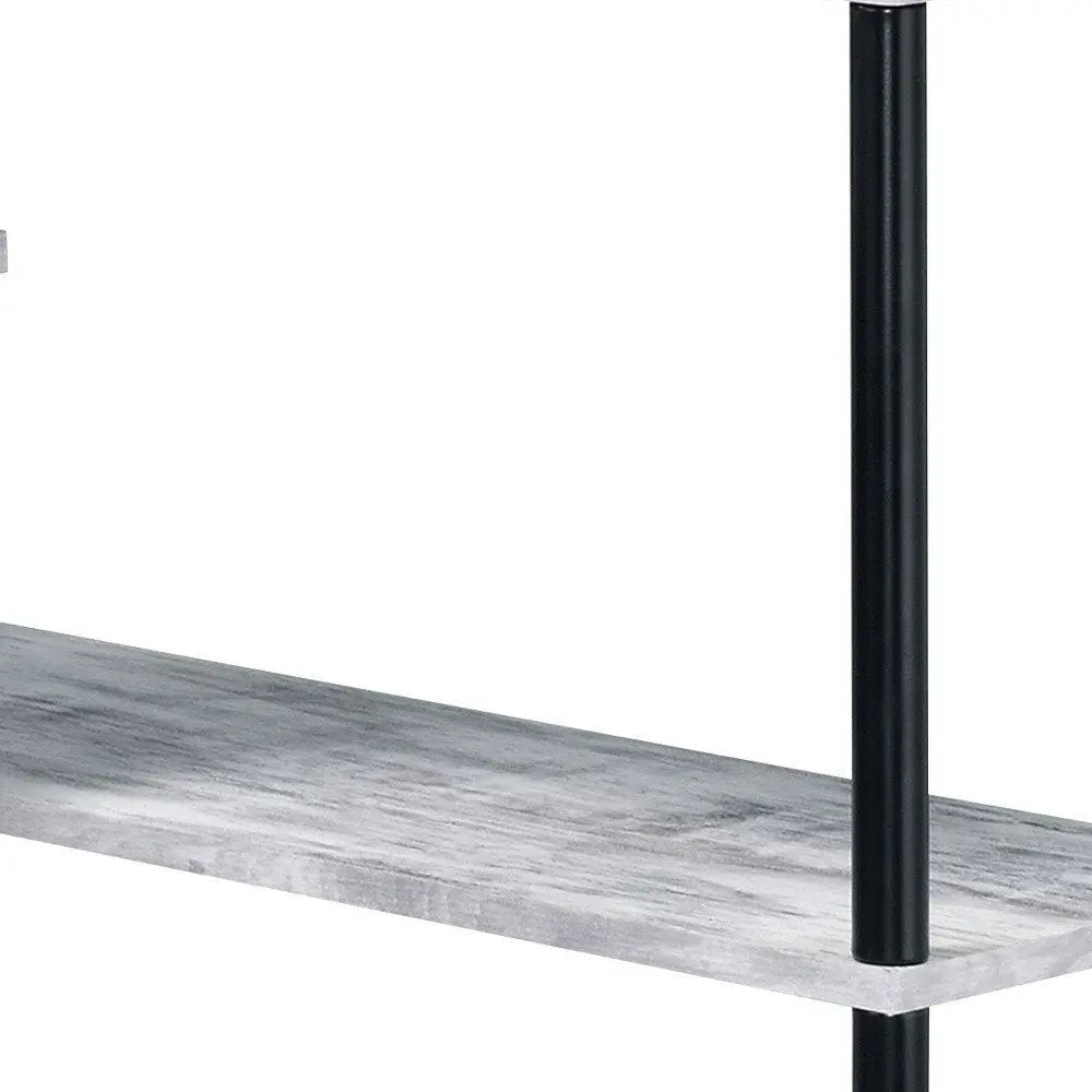 39" Antiqued White L Shape Writing Desk - NOBLE HOME INTERIORS