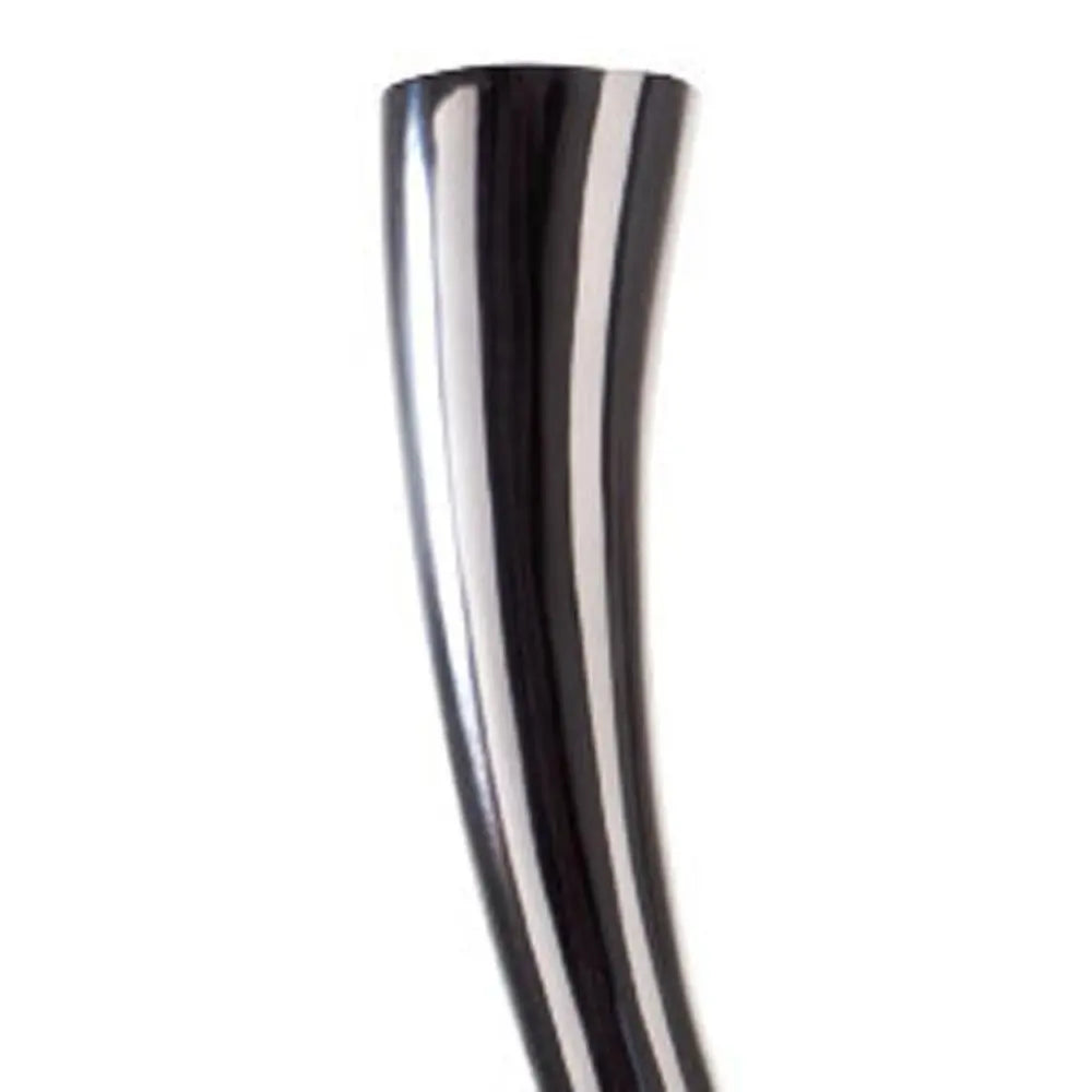 39" Silver Trumpet Aluminum Floor Vase - NOBLE HOME INTERIORS