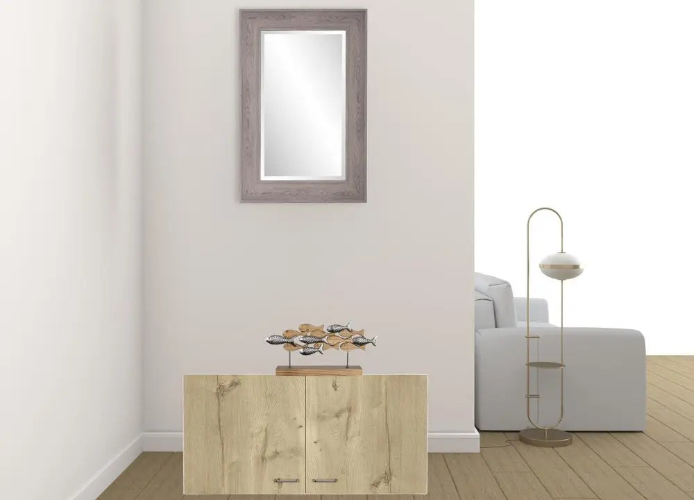 39" White And Light Oak Standard Accent Cabinet With One Shelf - NOVA HOME FURNITURE