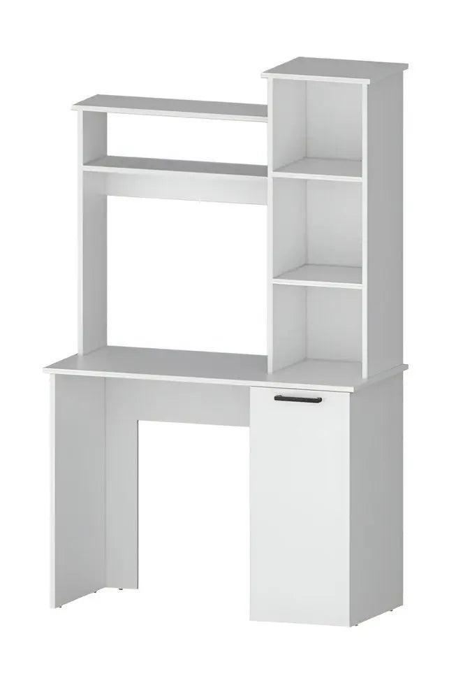 39" White Computer Desk With Hutch - NOBLE HOME INTERIORS