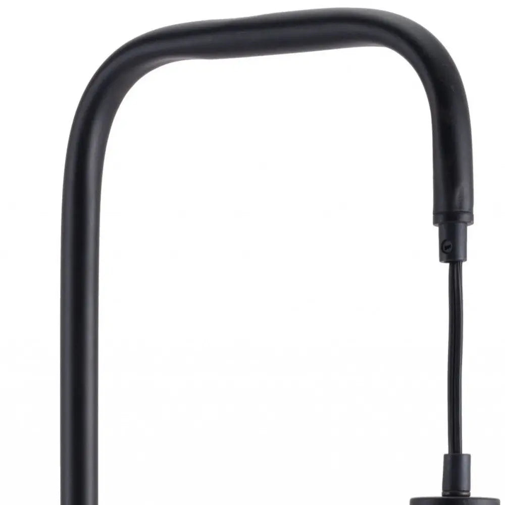 59" Black And White Marble And Steel LED Floor Lamp HomeRoots