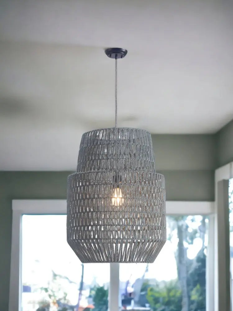 Gray Night Sky Zig Zag Ceiling Lamp HomeRoots